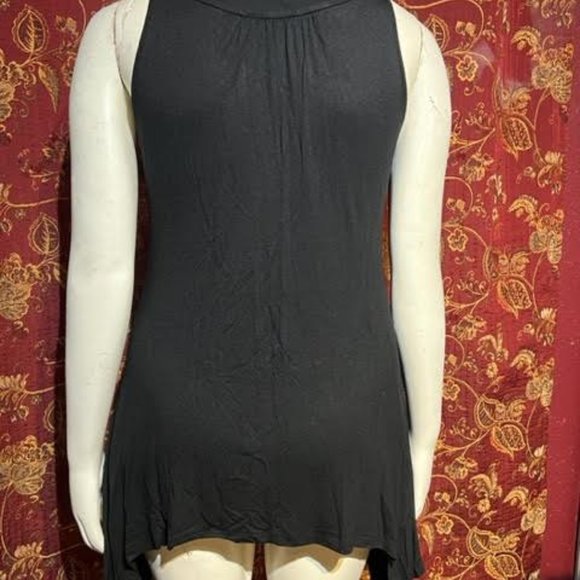 Fylo Black Beaded Sleeveless Tunic Top - Picture 4 of 5